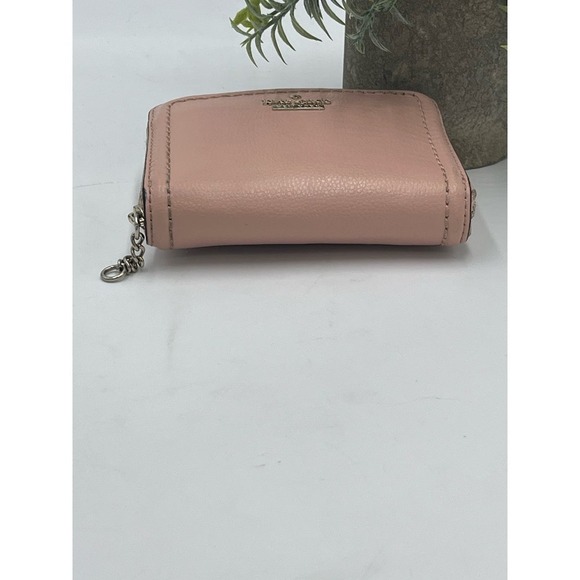 Kate Spade Pink Zip Bifold Rose Smoke Color Pebble Leather‎ Wallet - Picture 4 of 12